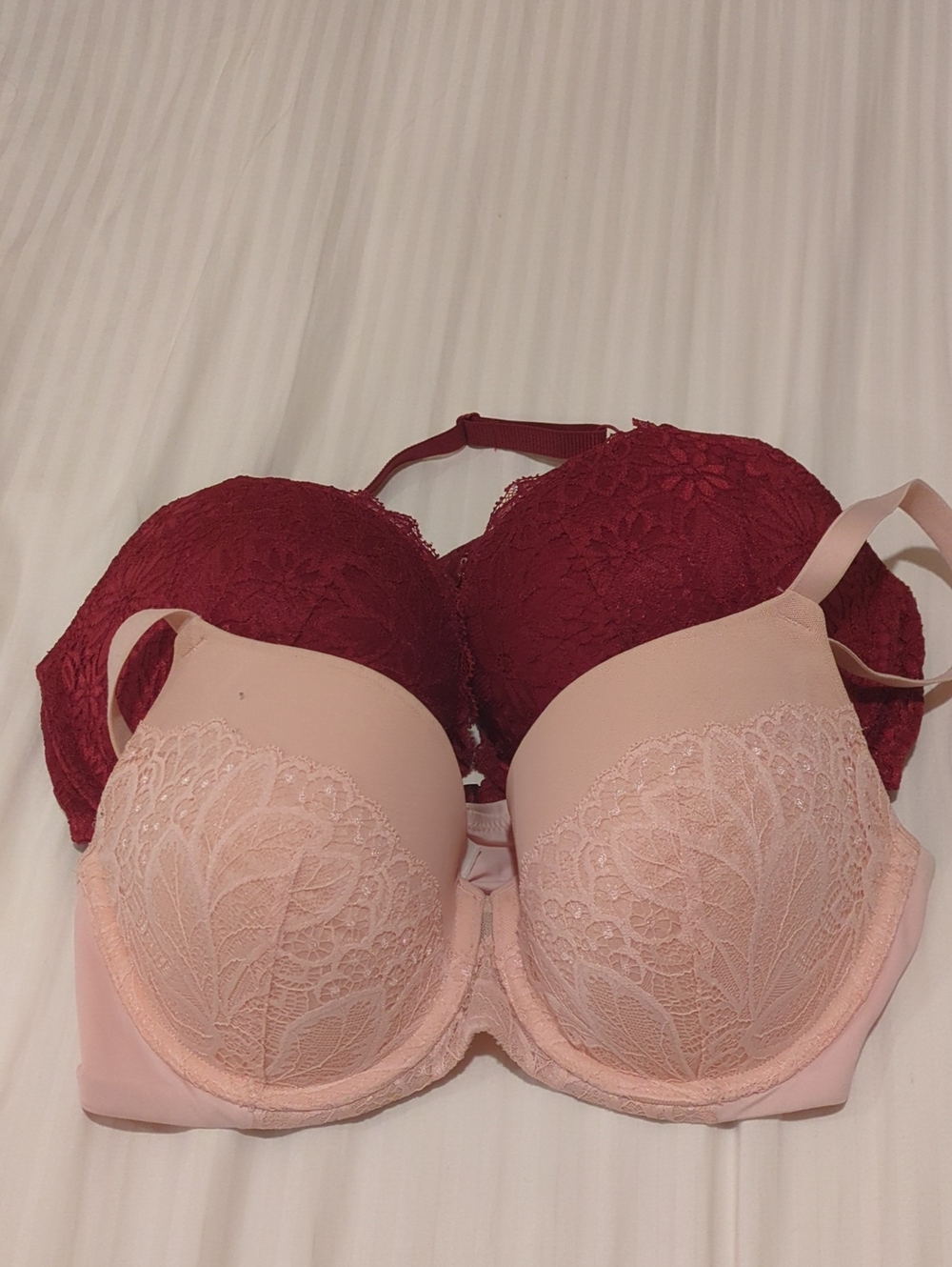 🩷 Auden Lace Bra BUNDLE in Blush Pink and Wine